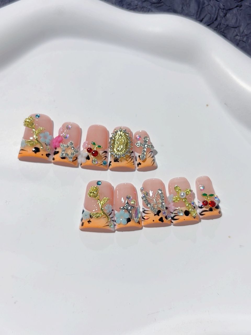 Golden Bloom Floral Set