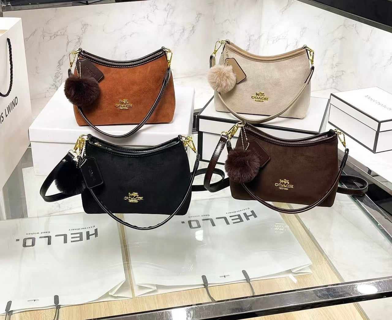 Suede Shoulder Bag