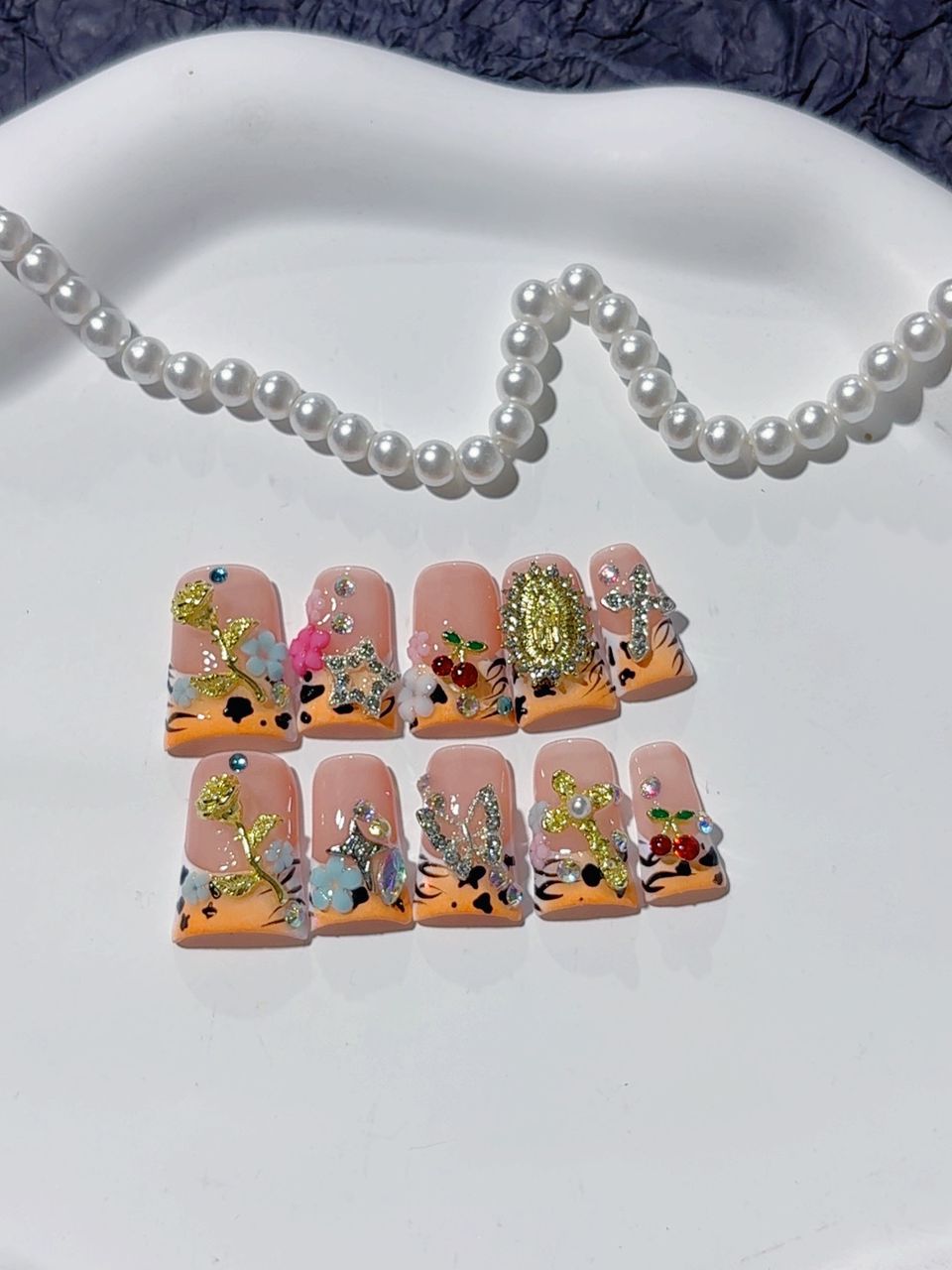 Golden Bloom Floral Set