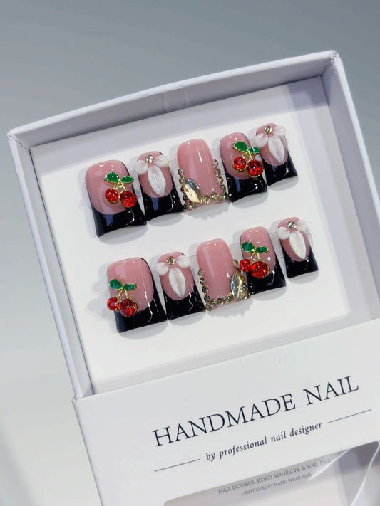Pink Black Duck Cherry Floral