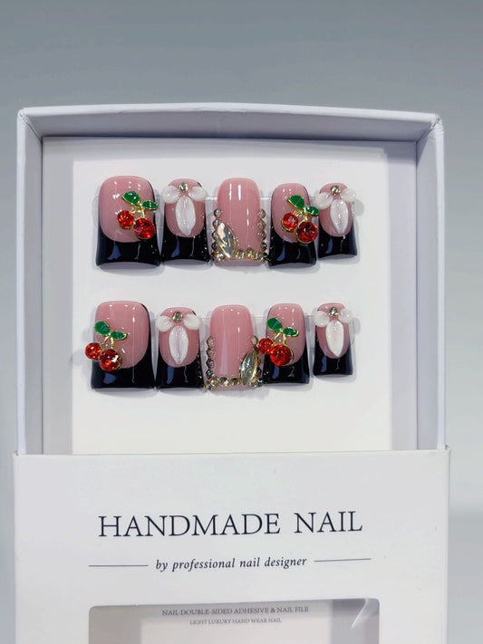 Pink Black Duck Cherry Floral